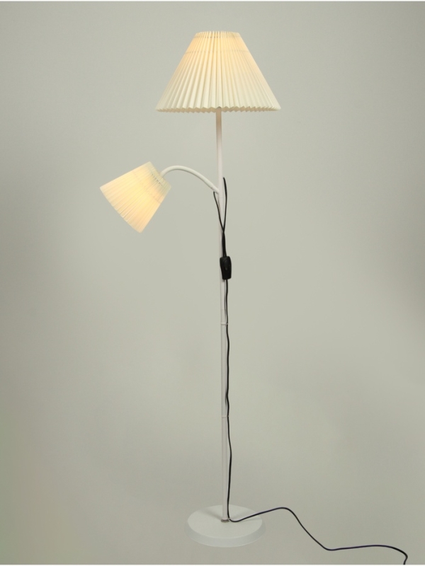 Торшер "Кира" 2х40Вт Е27 белый 36х46х182см