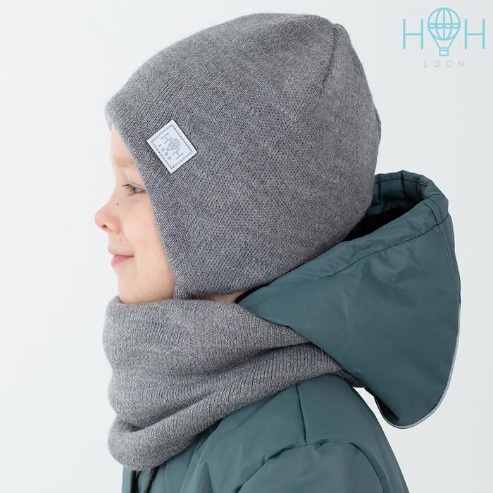 Двухслойная шапка, цвет серый, размер 46-50 Двухслойная шапка, цвет серый, размер 46-50