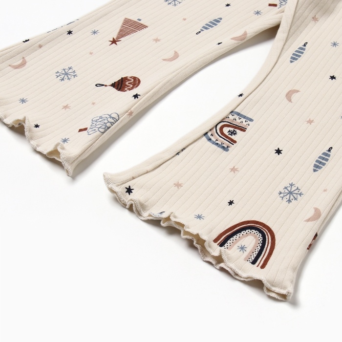 Костюм (джемпер и брюки) Крошка Я "Новогодние игрушки", рост 74-80 см