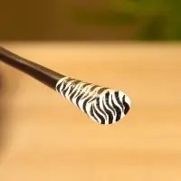 Заколка для волос &laquo;Полосы&raquo;, 17 см, дерево албезия