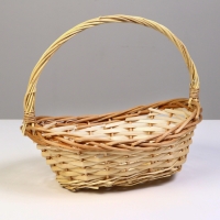 Корзина плетеная, 27 х 20/10 х 8 х 26 см, ива