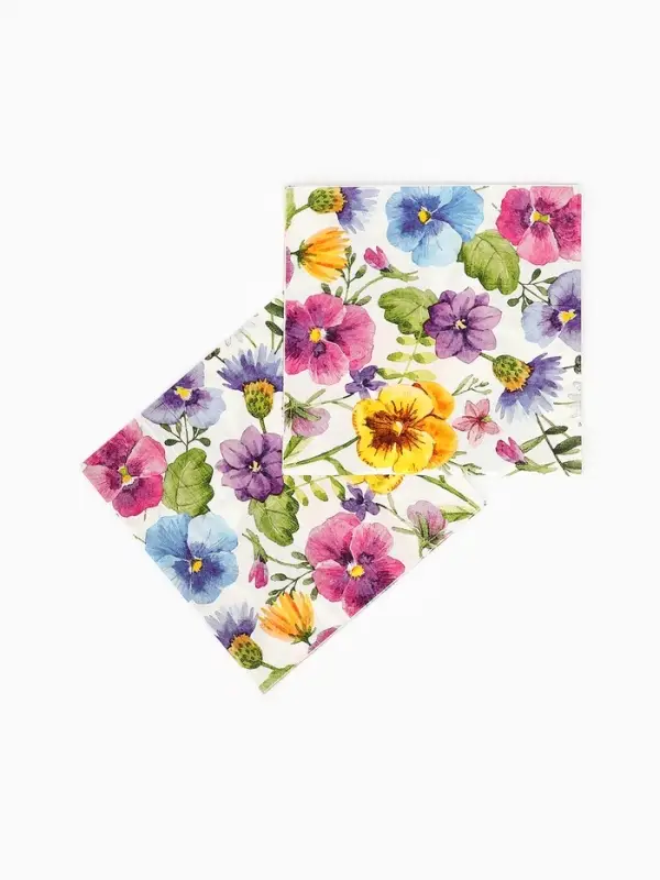 Салфетки бумажные двухслойные &laquo;Полевые цветы&raquo;, 33 х 33, 12 шт