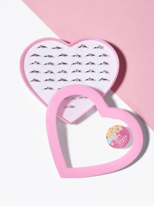 Кольцо детское Выбражулька &laquo;Как у мамы&raquo;, кристалл 4 мм, белое в серебре, безразмерное