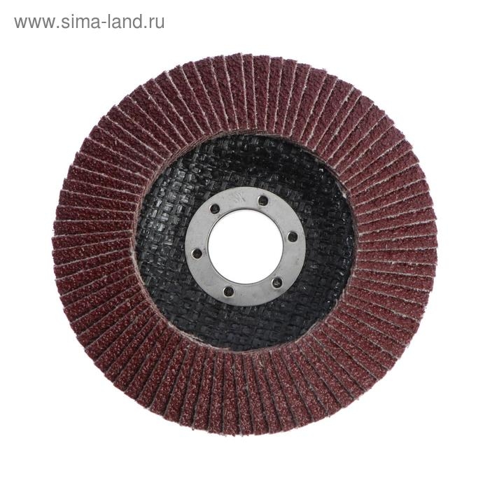 Круг лепестковый торцевой конический ТУНДРА, 115 х 22 мм, Р40