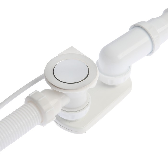 Сифон для ванны Unicorn S102, 1 1/2 Сифон для ванны Unicorn S102, 1 1/2"х40 мм, полуавтомат, перелив 50 см, с гофрой 40х40/50 мм