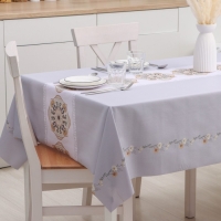 Клеёнка на стол &laquo;Ботаника&raquo;, на тканевой основе, рулон 20 метров, ширина 137 см