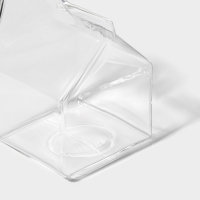 Молочник стеклянный Доляна &laquo;Пакет&raquo;, 400 мл, 9&times;7&times;10,3 см