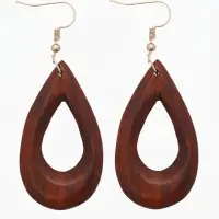 Серьги " Капля" дерево соно