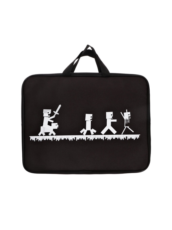 Папка с ручками текстильная А4, 360&times;245&times;70 мм, Calligrata Top &laquo;Пиксельный бой&raquo;