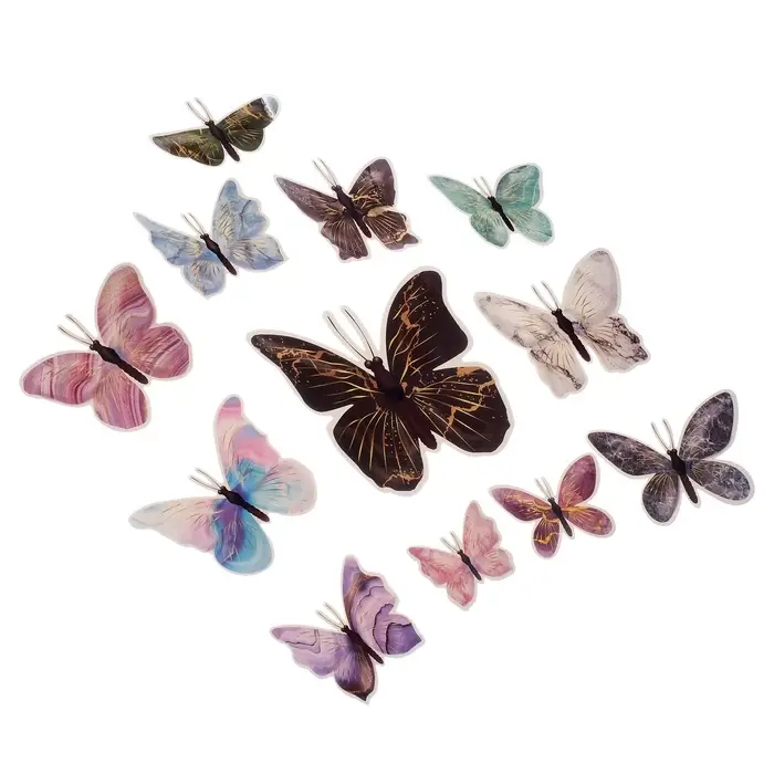 Набор магнитов на холодильник &laquo;Мрамор с золотом&raquo;, 12 шт., картон, h=4-10 см