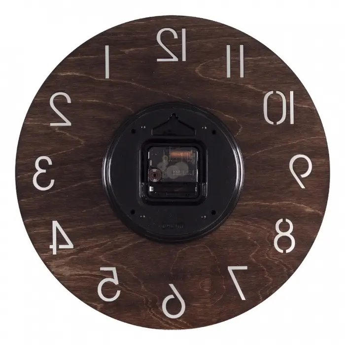 Часы настенные, интерьерные, бесшумные, d-35 см, дерево, открытые