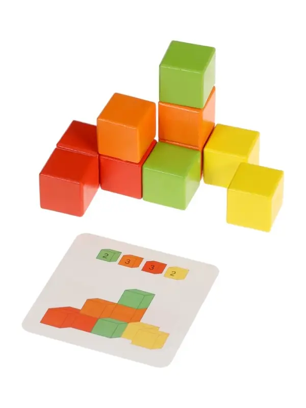 Кубики деревянные 60 штук