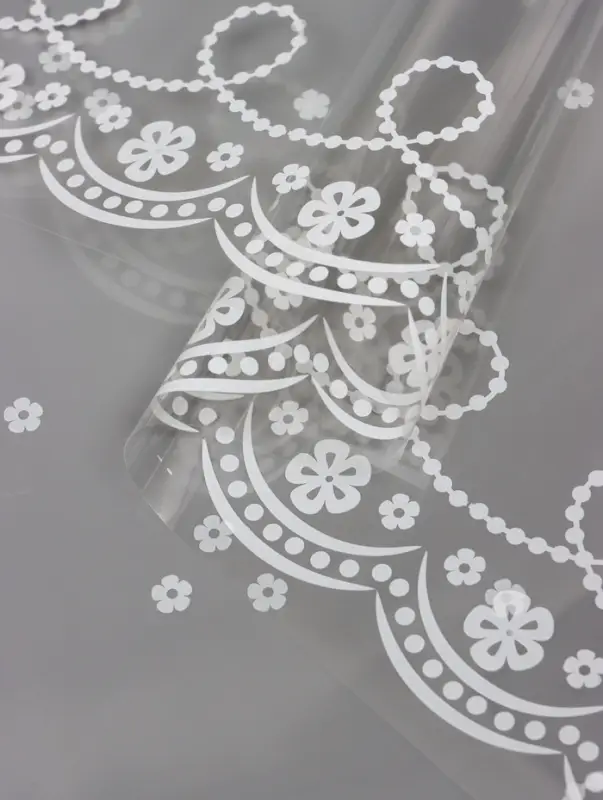 Пленка прозрачная с рисунком &laquo;Бусы&raquo; Белый 0.7&times;8.2&plusmn;5%м