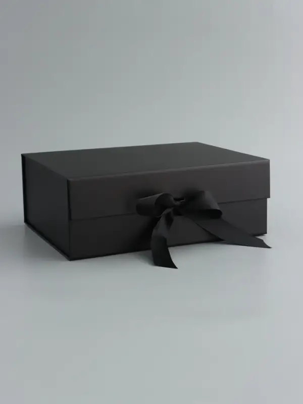 Коробка подарочная с бантом складная 29 х 22 х 10,5 см Черная
