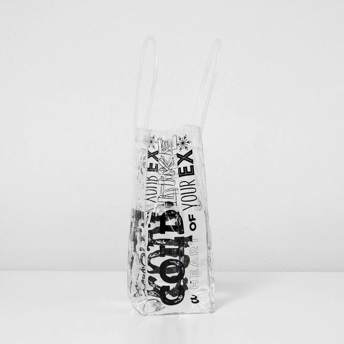 Пакет подарочный из пластика под бутылку, упаковка, &laquo;Cold heart&raquo;, 11 х 36 х 11 см