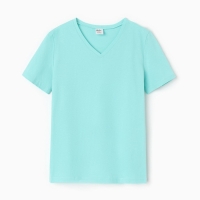 Футболка женская V-образный вырез, цвет мята, размер 44