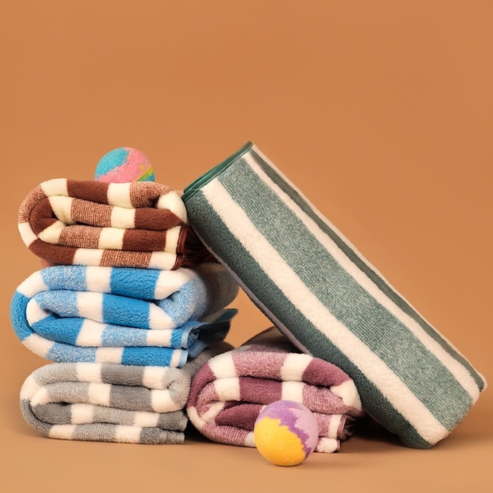 Полотенце банное Этель Полотенце банное Этель "Геометрия", цв. голубой, 70х140 см, 100% п/э, 240 г/м2