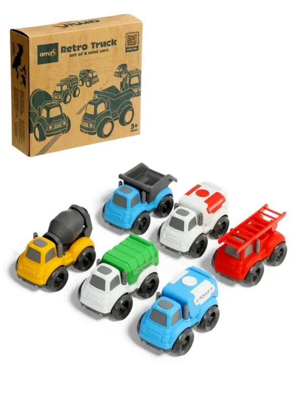 Набор спецтехники Ретро в бесцветной коробке