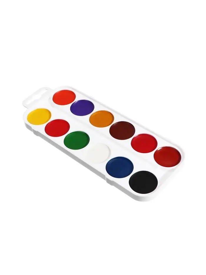 Акварель Calligrata, 12 цветов, без кисти, картон