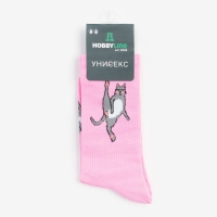 Носки &laquo;Кот&raquo;, цвет розовый, размер 36-40