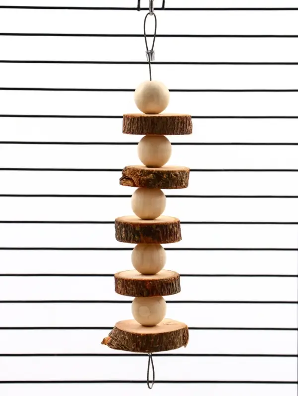 Игрушка для птиц и грызунов "Погрызушка" из дерева, 21 х 2 см