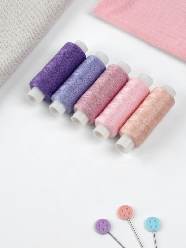 Набор ниток 5шт 40S/2 200м 100% полиэстер Сиреневое настроение