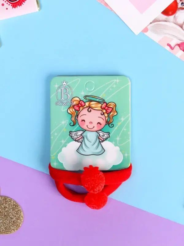 Резинка для волос &laquo;Пупсёнок&raquo;, набор 2 шт., клубничка, 3.5 см, красная