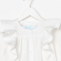 Рубашка для девочки KAFTAN, размер 34 (122-128), цвет белый