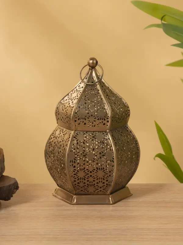 Подсвечник фонарь "Алладин" железо 10х10х16 см