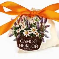 Мешочек подарочный из хлопка &laquo;Самой нежной&raquo;, 7 х 9 см +/- 1.5 см
