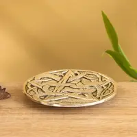 Подставка под благовония "Пентакль и Змеи" алюминий 10,5 см