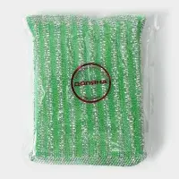 Губка для посуды Доляна, со стальной стружкой, 12&times;9&times;1.5 см, МИКС