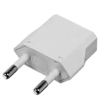 Переходник с американской вилки на евророзетку, плоский, 6 А, белый, 220 В