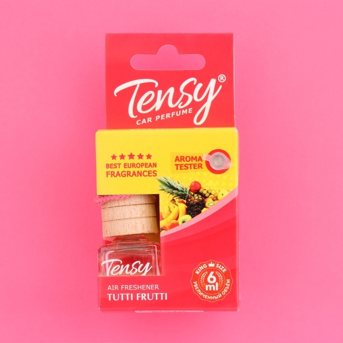 Ароматизатор в машину Tensy, тутти-фрутти, бутылочка, 6 мл, ТВ-14 Ароматизатор в машину Tensy, тутти-фрутти, бутылочка, 6 мл, ТВ-14