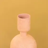 Подсвечник на 1 свечу "Пудровый" с 3 сферами 10х10х25 см