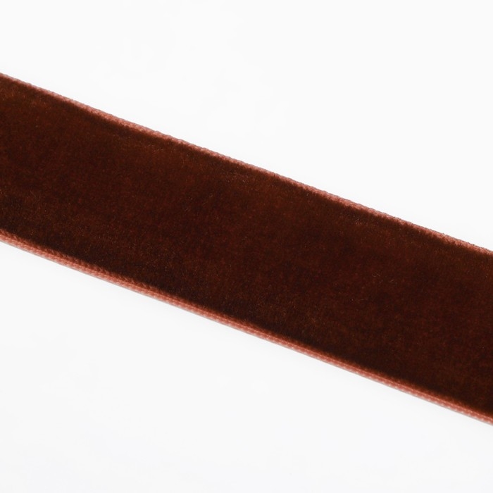 Лента бархатная, 25 мм, 18±1 м, коричневая №119 Лента бархатная, 25 мм, 18±1 м, коричневая №119