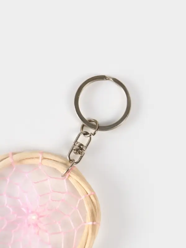 Брелок "Ловец снов" 17 см, цв. розовый