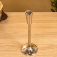 Подсвечник "Модэст" 8х8х23 см, алюминий, цв. серебро