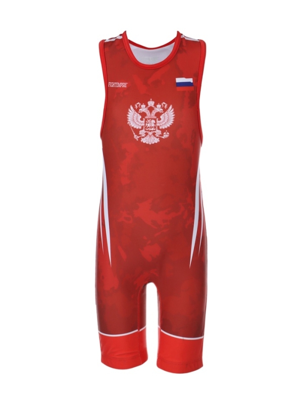 Трико борцовское FIGHT EMPIRE, WT500R, красное, размер 130