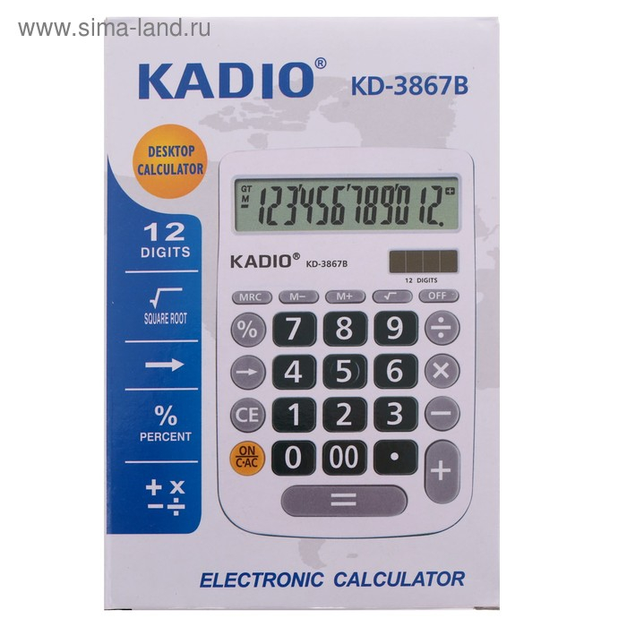 Калькулятор настольный, 12 - разрядный, 3867B Калькулятор настольный, 12 - разрядный, 3867B