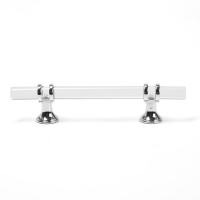 Ручка скоба CAPPIO PK106, м/о 96 мм, D=12 мм, пластик, цвет прозрачный/хром