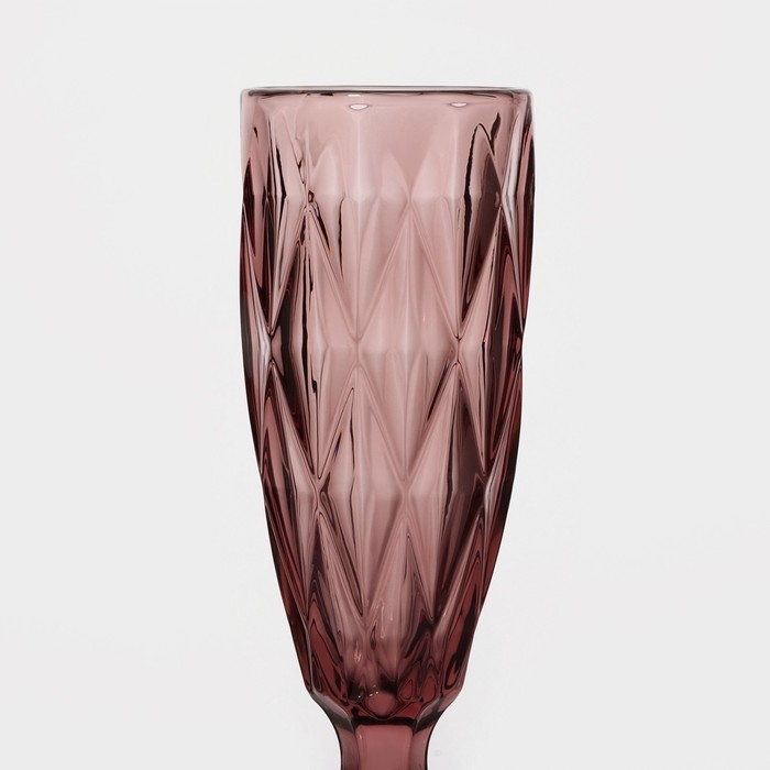 Бокал для шампанского стеклянный Magistro &laquo;Круиз&raquo;, 160 мл, 7&times;20 см, цвет розовый