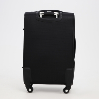 Чемодан средний 52 л (M), отдел на молнии, кодовый замок, с расширением, цвет чёрный