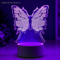 Светильник "Бабочка" LED RGB от сети 9,5х13х17 см RISALUX