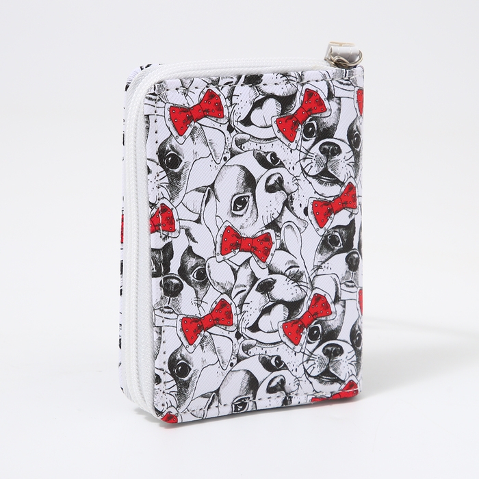 Кошелёк детский на молнии &laquo;Выбражулька&raquo;, цвет белый/красный