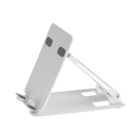 Подставка для планшета, регулируемая, складная, резиновые вставки, белая