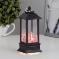 Ночник "Фонарь с углями" LED от батареек 3хLR44 черный 5,5х5,5х13 см Ночник "Фонарь с углями" LED от батареек 3хLR44 черный 5,5х5,5х13 см