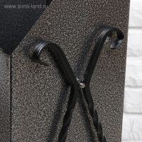 Урна уличная "Квадратная на гнутых ножках" 22 л, Серая, бак 0,5 мм, 50 х 33 х 33 см