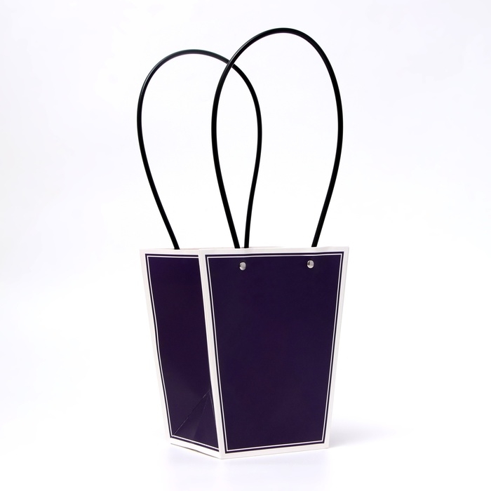 Сумка для цветов пудра влагостойкая, 17x17-11.5x11.5-20 см 7