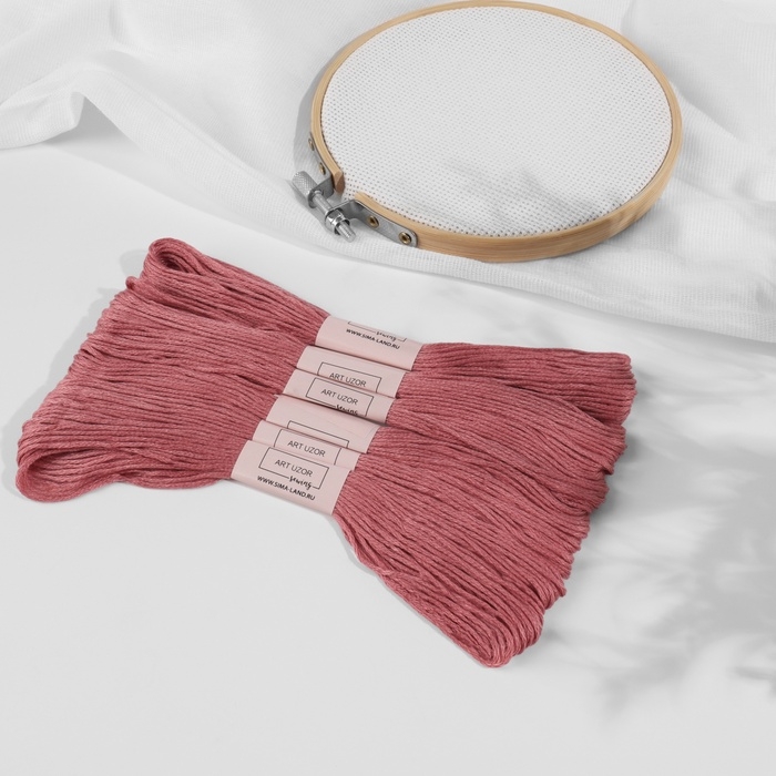 Набор ниток мулине №223, 8 &plusmn; 1 м, 6 шт, цвет грязно-розовый